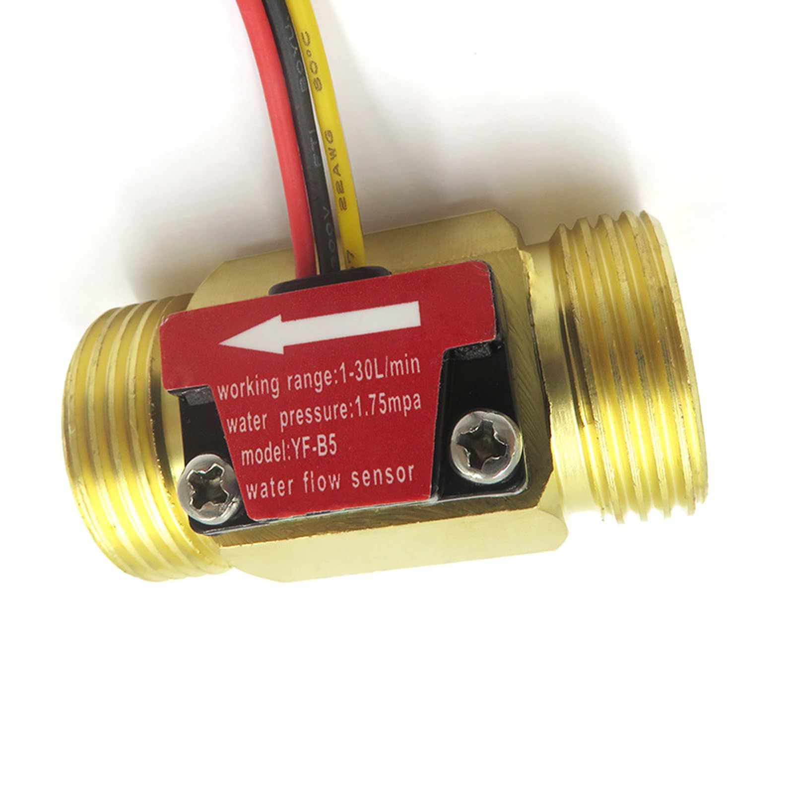 6-point water flow sensor Hall flowmeter water heater farmland irrigation flowmeter YF-B5 dual external teeth โ image 3