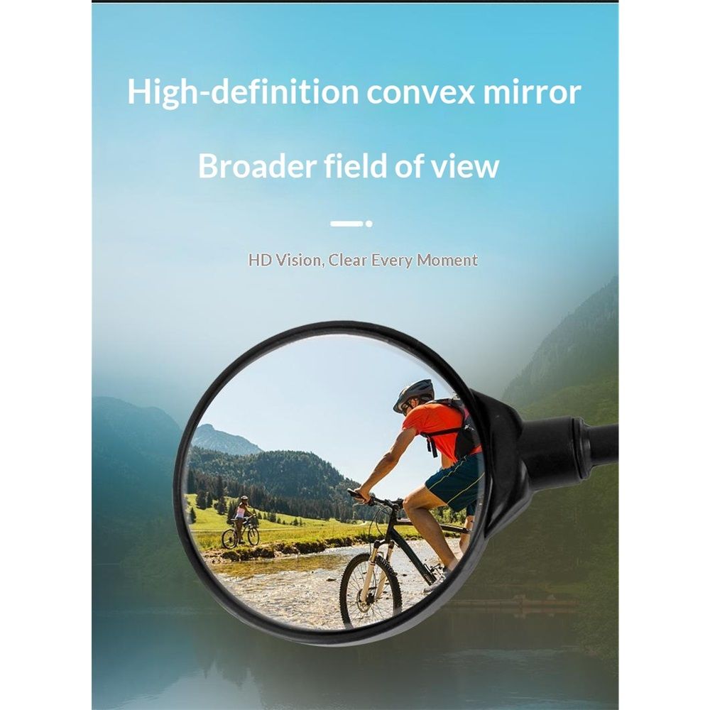 Bike Mirror, 2 Pcs Bicycle Rear View Mirrors with 360-degree Adjustable Rotation, Scratch Resistant, High-definition Wide Viewing Angle โ image 4