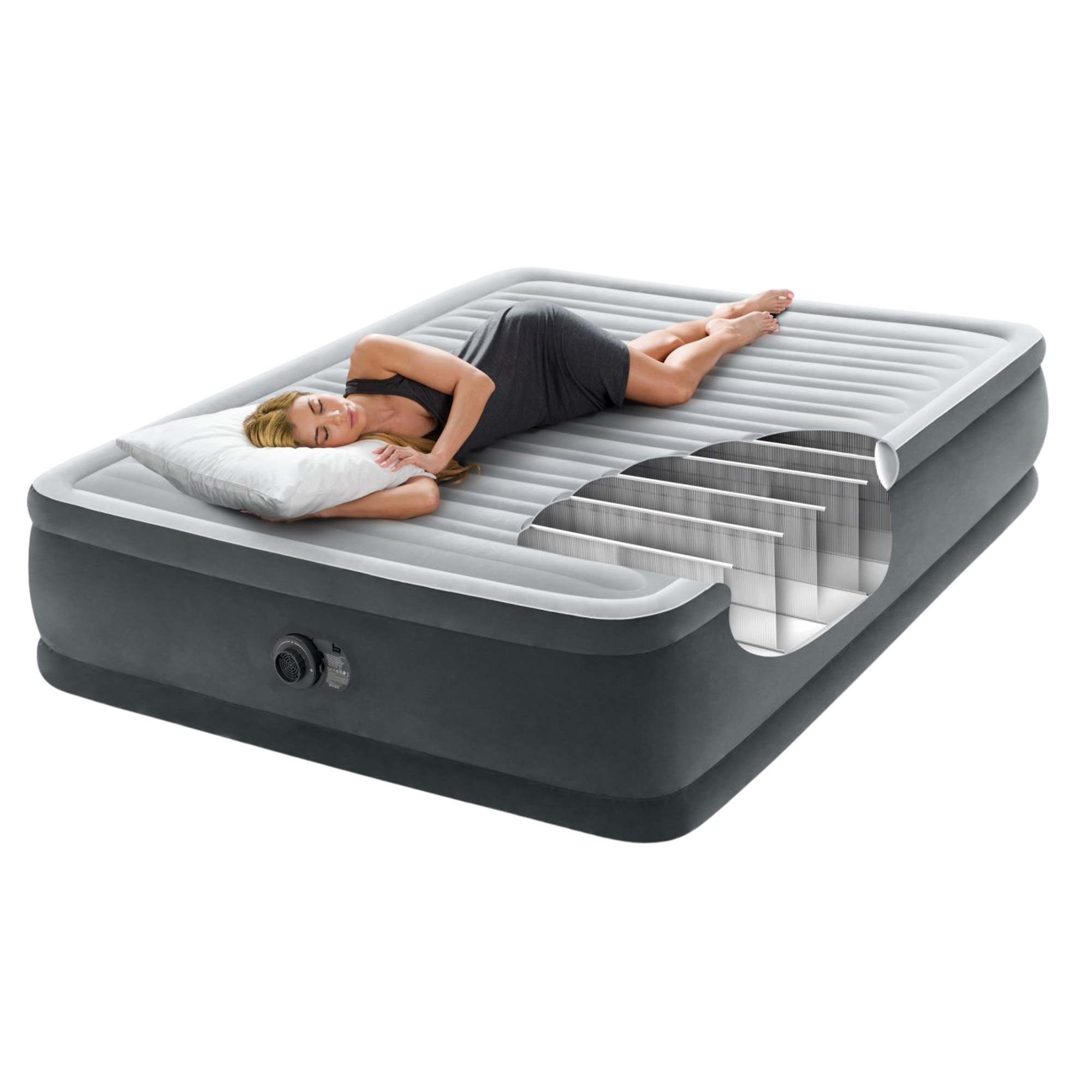 Intex Dura-Beam Deluxe Queen Comfort-Plush Elevated Air Mattress โ image 5