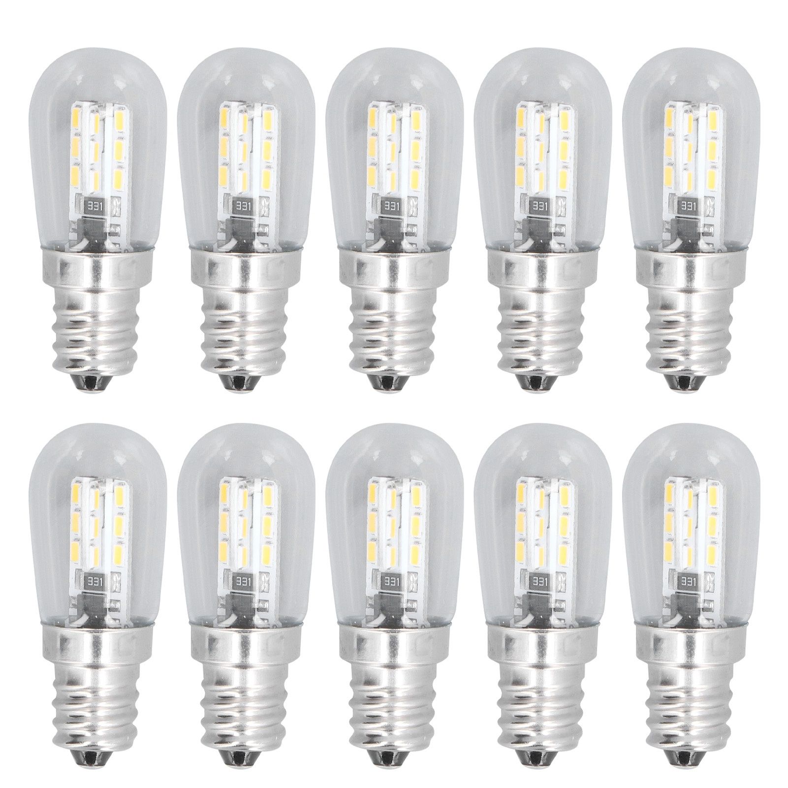 10PCS LED E12 Light Bulb Glass Small Ceiling Lamp Bulb 500LM Wall Lamp Bulb for Bedroom Office 220V