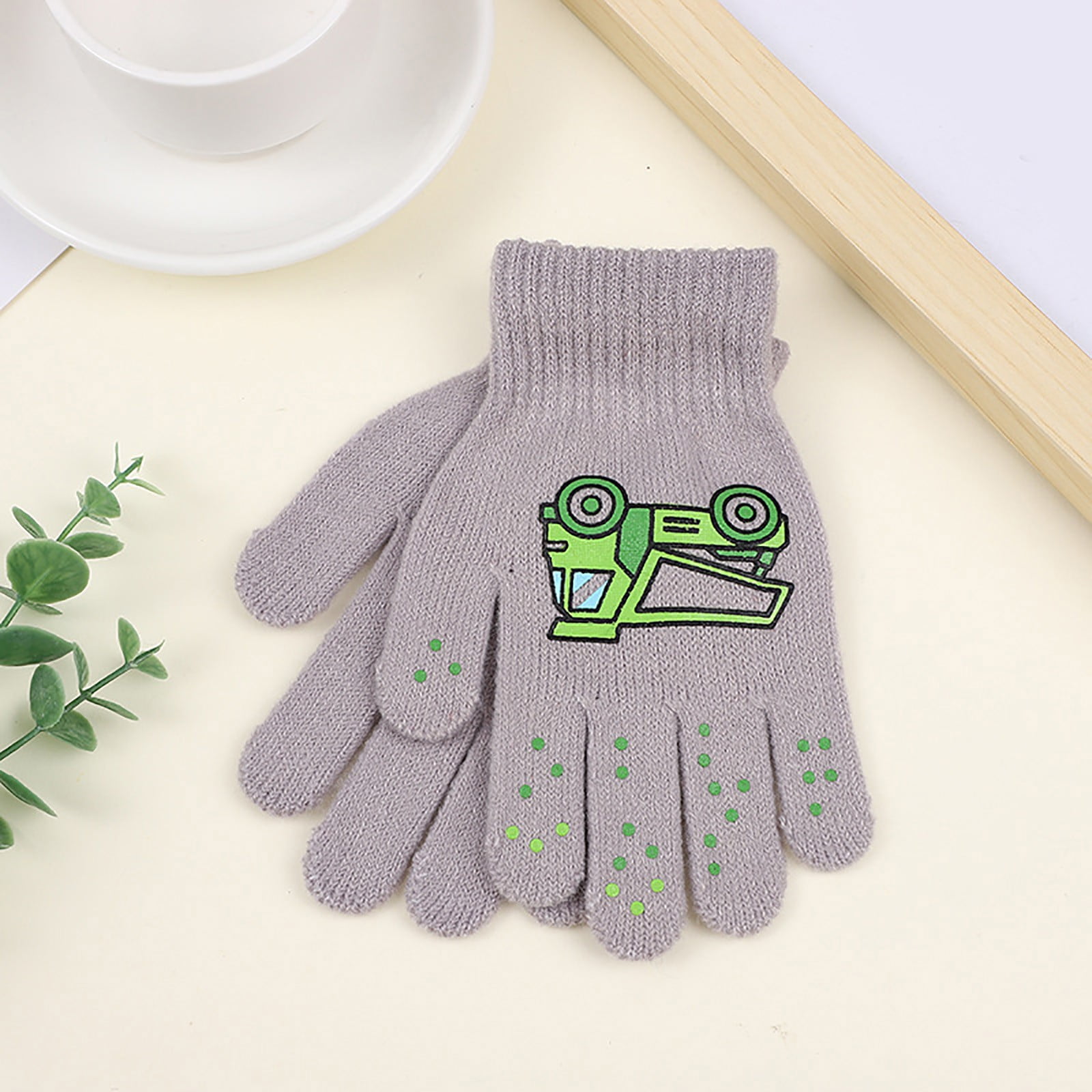 Gloves For Kids Toddler Skis Kids Gloves Winter Gloves Thick Gloves Stretchy Warm Gloves Boys Girls 6-24 Months 5-12 years AHA4 kids snow gloves Grey โ image 2