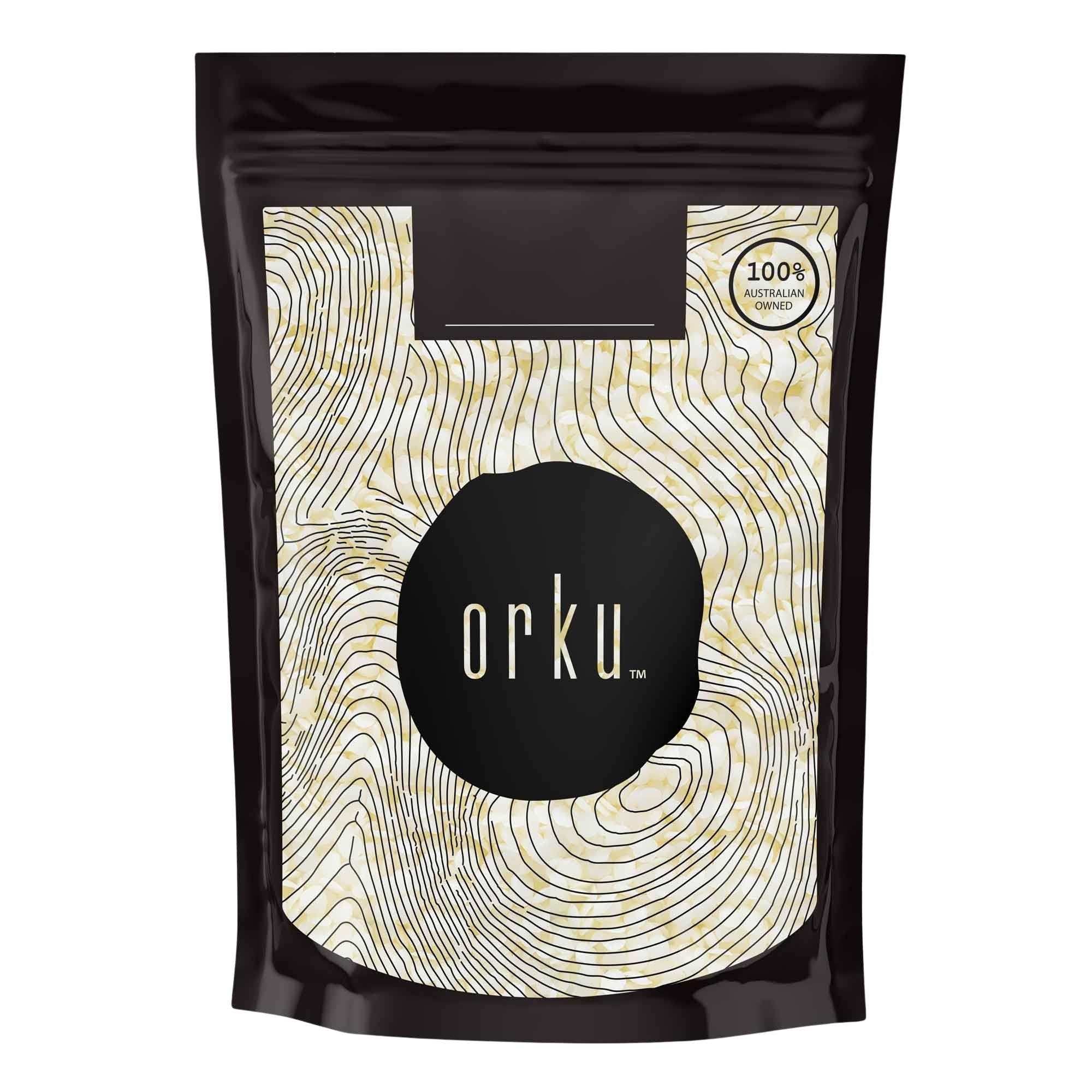 Orku 2Kg Pure Beeswax Pellets White BP Grade Refined Beads - Candle Cosmetic DIY