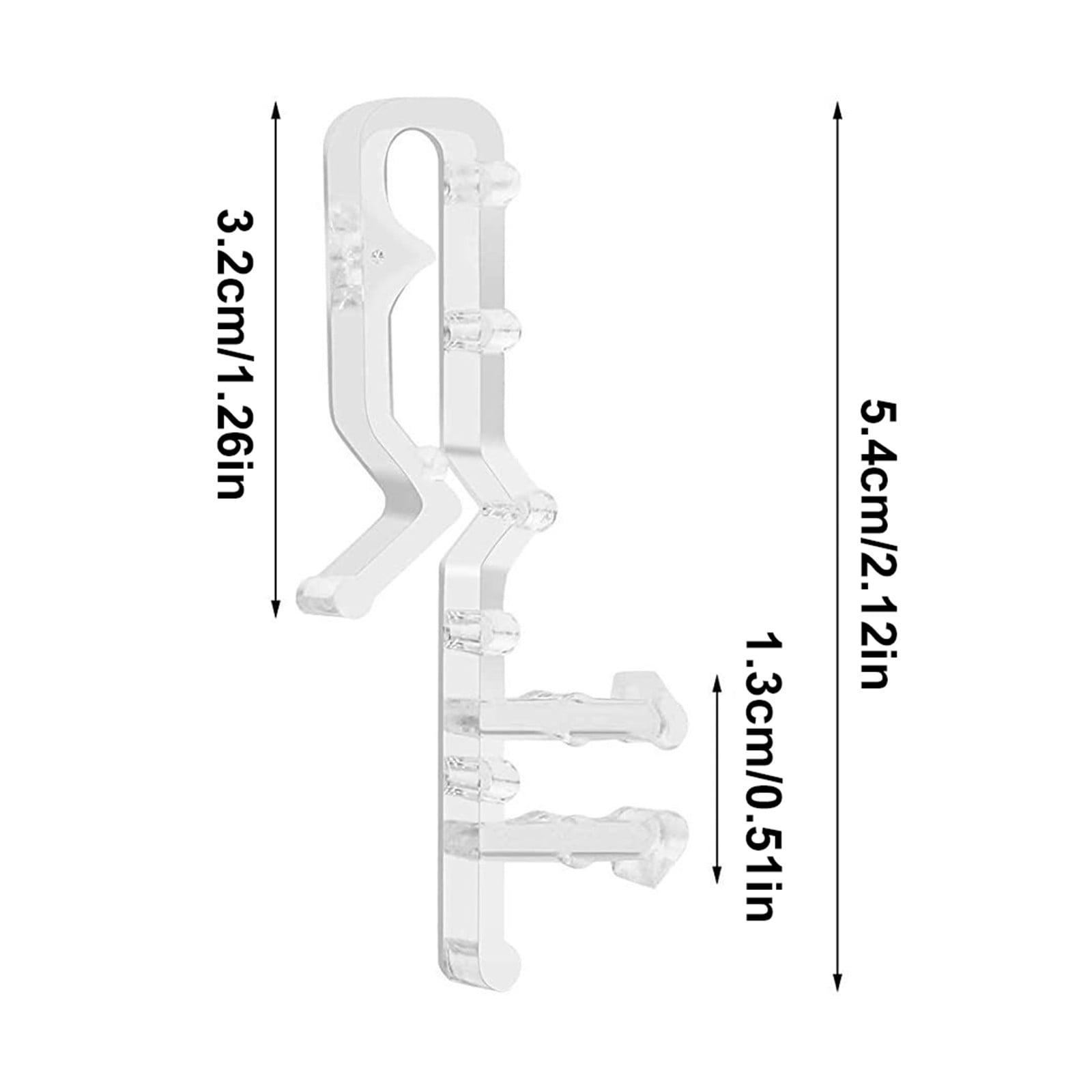 1 Piece Hidden Blind Clips, Clear Plastic Valance Retainer Clips for 2 Inch Channel Window Blinds, Replacement Hardware for Home Windows, 2 inches — image 3