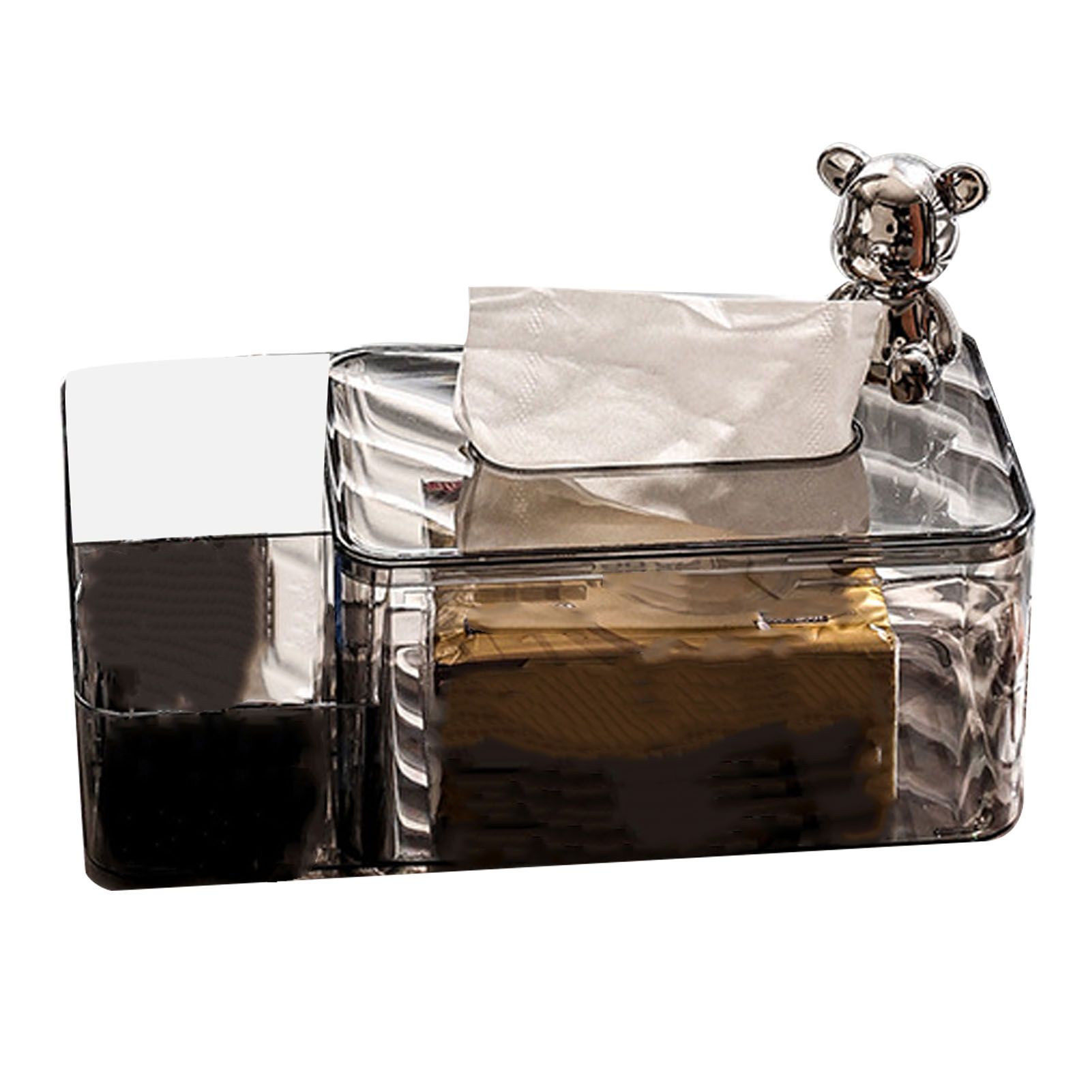 Tissue Storage Box Beautiful Easy To Access Grey Plastic Tissue Box Holder for Room Decoration Medium โ image 4