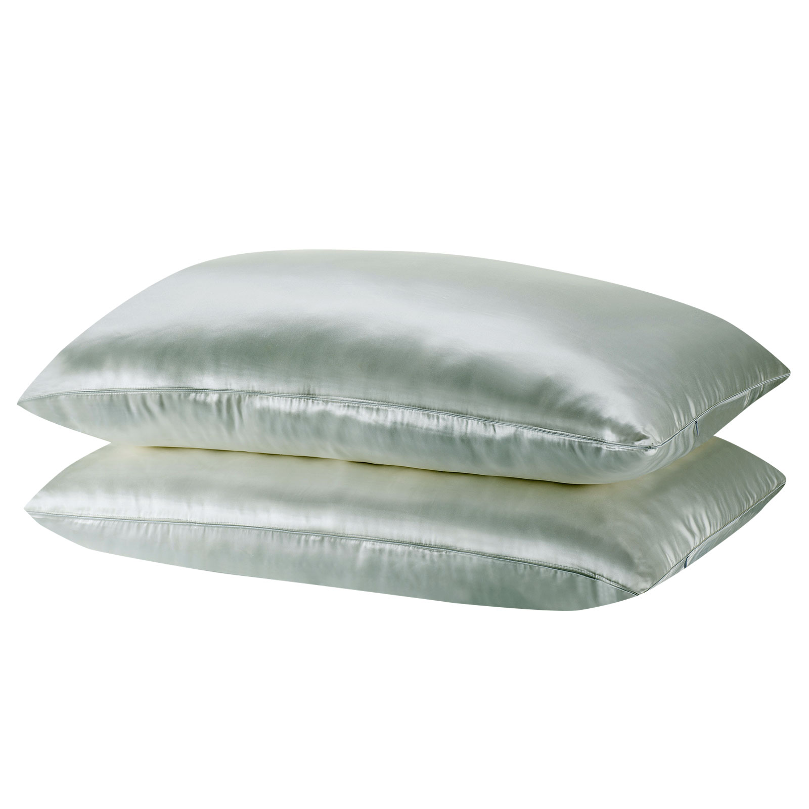 Royal Comfort Mulberry Soft Silk Hypoallergenic Pillowcase Twin Pack 51 × 76cm - Sage — image 3