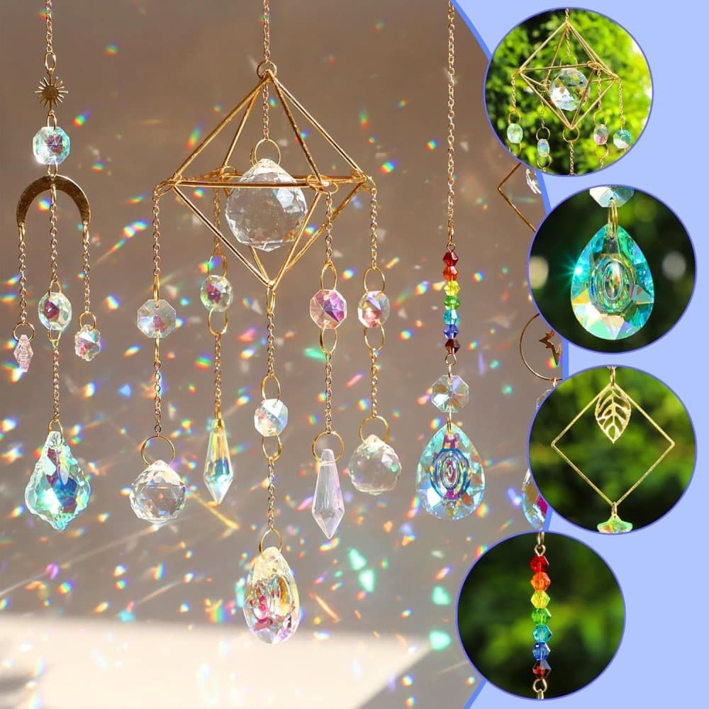 DIY Solar Collector Crystal Wind Chimes Kit 400-pack, Hanging Window Decoration for Home Office and Garden, Compatible with Solar Collectors — image 3