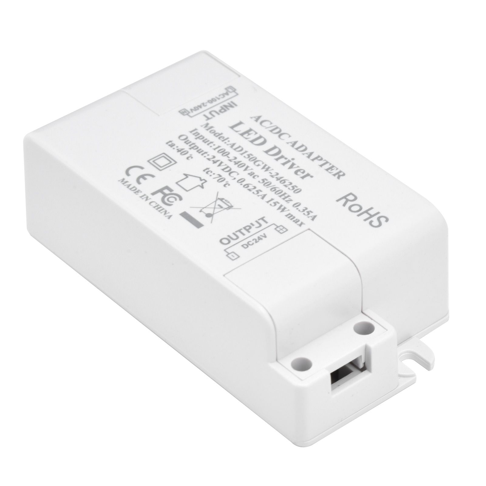 LED Driver DC24V 0.625A 15W DIY Lamp Low Voltage LED Driver Transformer AC 100‑240V — image 4