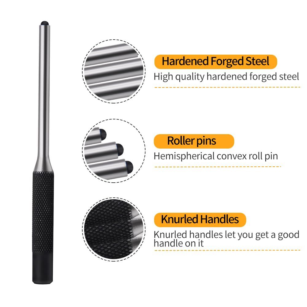 Pin Punch Set, 9pcs 1/16" - 5/16" Removing Repair Tools with Storage Pouch, Watch Repair, Jewelry and Craft — image 4