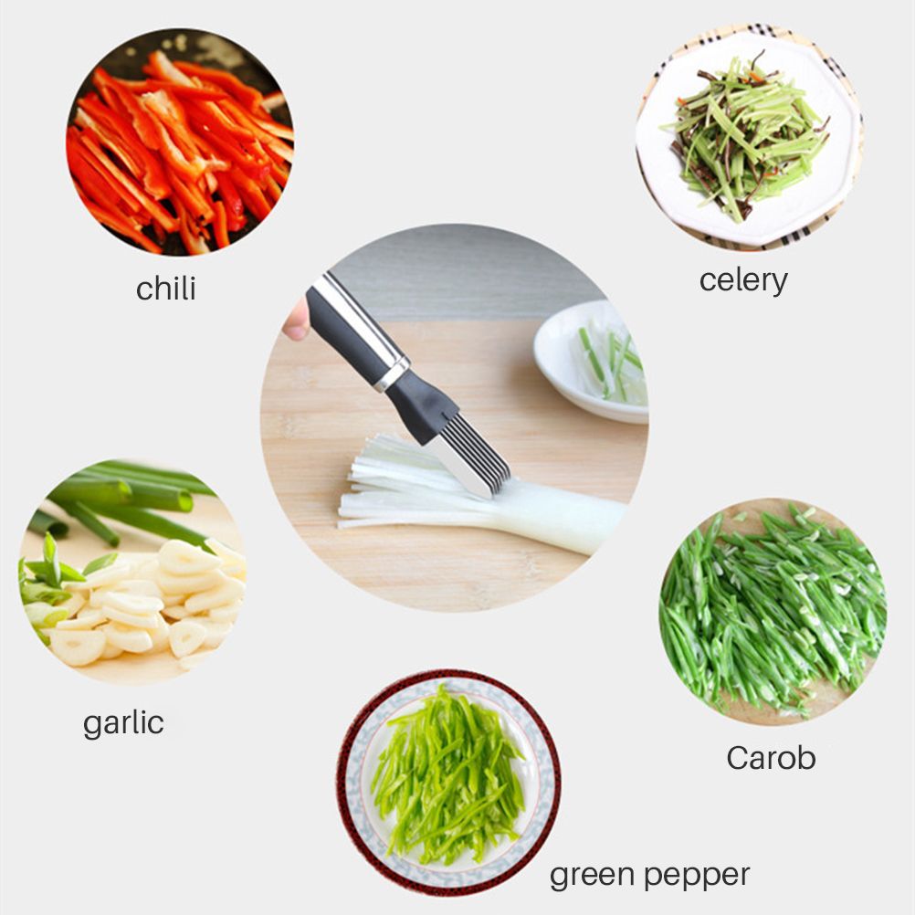 Manual Food Chopper Stainless Steel Scallion Cutter Durable Convenient Kitchen Gadget Tool โ image 6