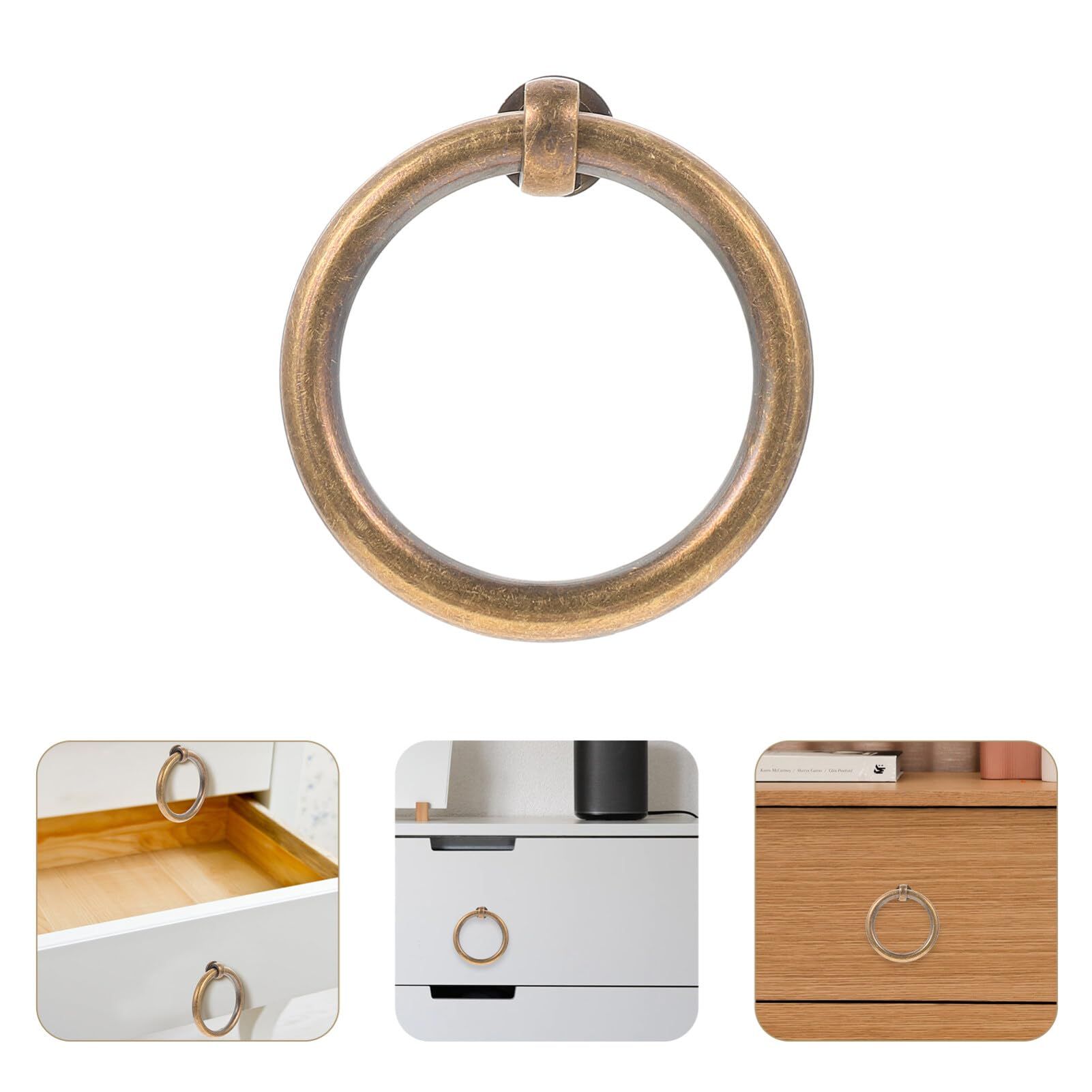 Brass Dresser Handle Ring Dresser Pulls Vintage Dresser Knobs Antique Drawer Handles Drawer Pulls for Furniture