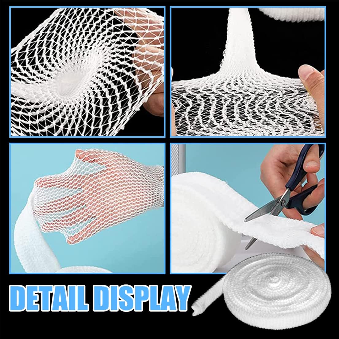 Tubular Bandage Elastic Net Bandages 7M Tubular Gauze Breathable Wound Dressing Wrap Retainer Stretch Bandage Support — image 3