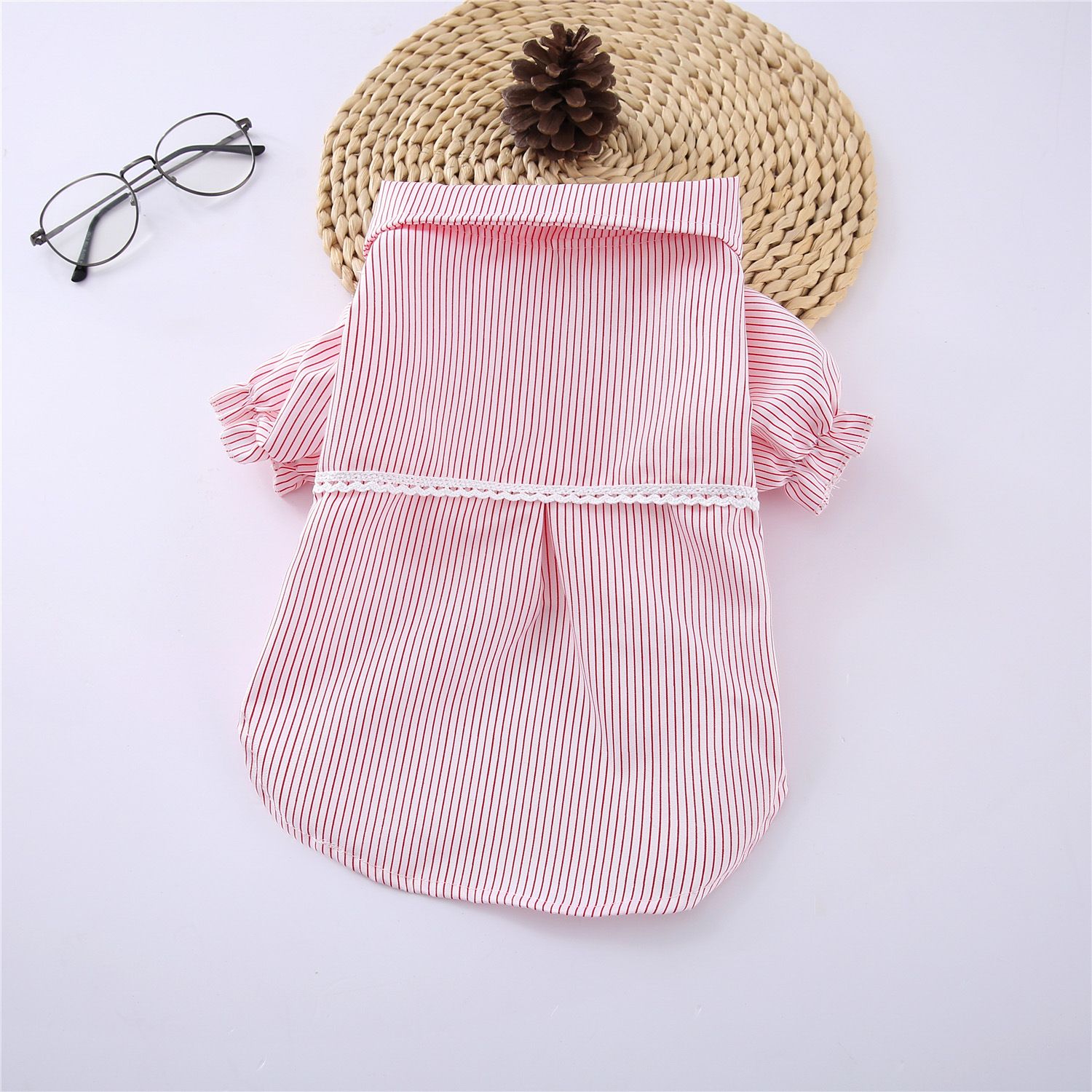 Pet Dog Shirt Polyester Casual Small Breed shirt pink XL — image 5