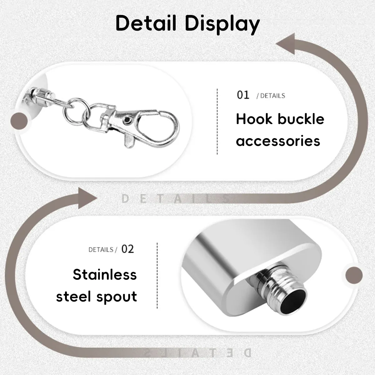 Mini Stainless Steel Hip Flask 1/2oz 3Pcs Portable Pocket Liquor Bottle Travel - 1OZ — image 5