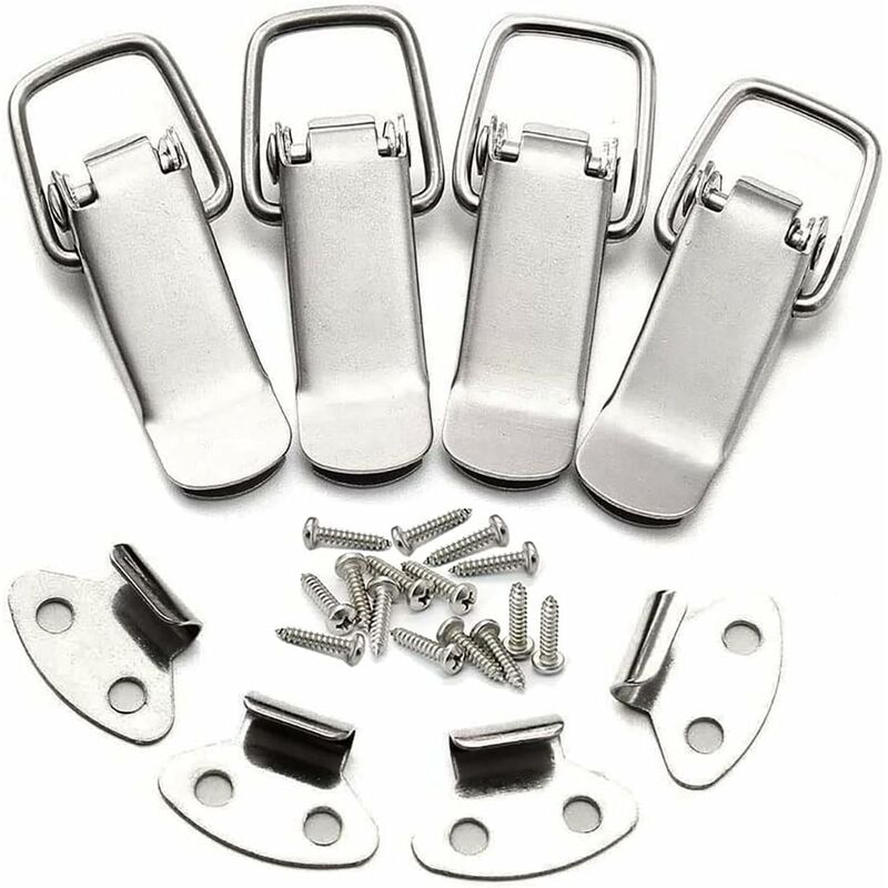 Stainless Steel Tension Clasp With Screws, 56Mm Lever Clasp, Toggle Spring Loaded Latch, Clamp Clip, Box Closure, Lock — image 4