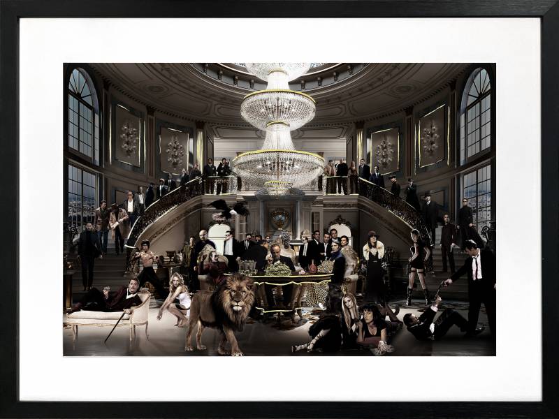 Welcome To The Party Artwork Framed W Glass Front 80x60cm