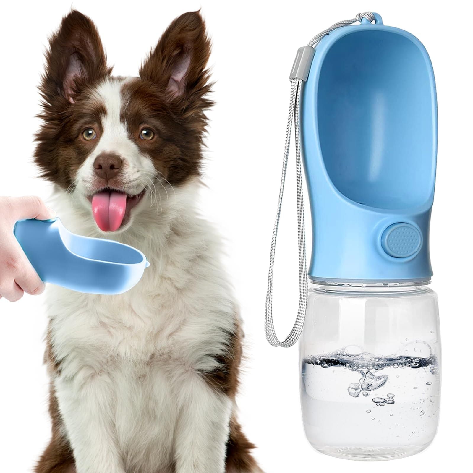 Portable Pet Water Bottle for Outdoor Walks, Travel, and Hiking – Leak-Proof Dog Water Dispenser with Bowl, Easy One-Hand Operation for Dogs, Cats, and Small