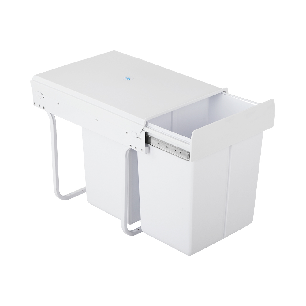Cefito Pull Out Bin Kitchen Double Basket 2X20L White โ image 4