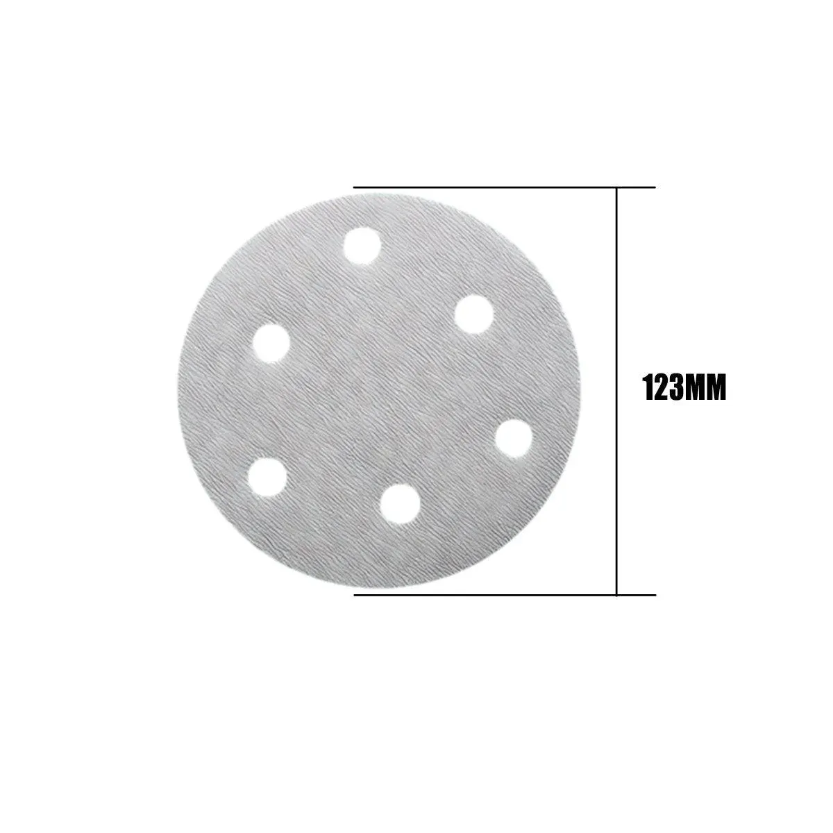 100x 123mm 6/8-Hole Sanding Discs Hook Loop Orbital Sander Pads 80 120 240 Grit - 80 Grits（6-Hole） — image 4