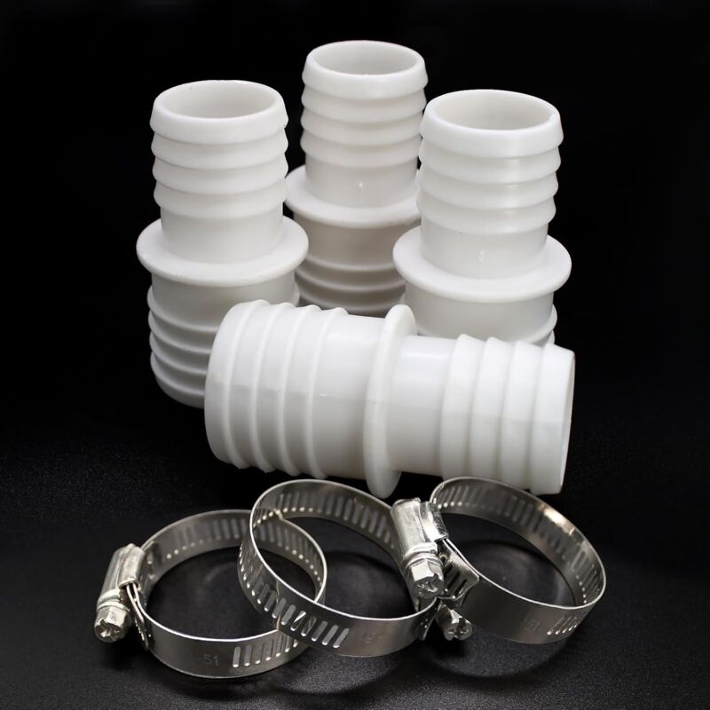 4 X Hose Connectors, Swimming Pool Hose Adapter Set With 8 Hose Adapter Clamps (32Mm To 38Mm Diameter) โ image 3
