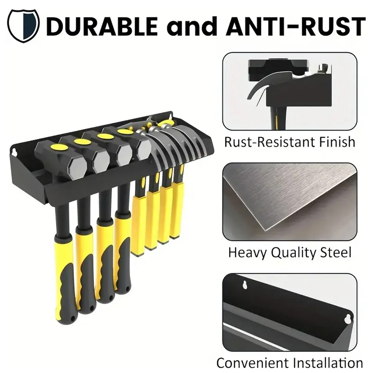 Multi Function Tool Rack Garage Storage Shelf Metal Organizer for Tools Hardware — image 4