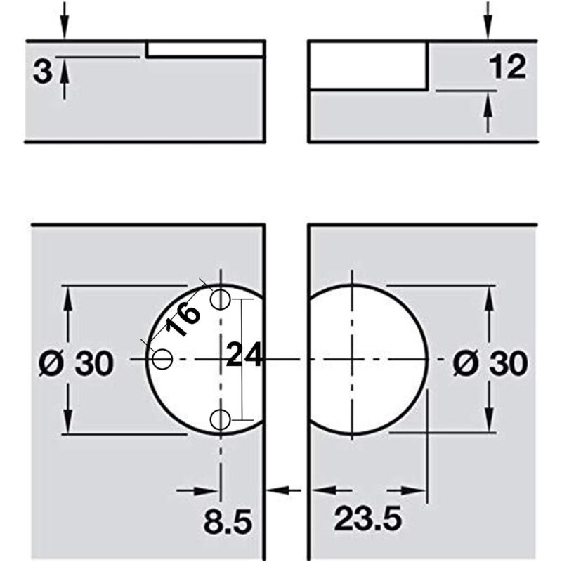 90 Degree Flap Hinge 30Mm For Lid Furniture Hinges Folding Door Hardware Miter Hinge For Kitchen Cupboard Doors — image 2