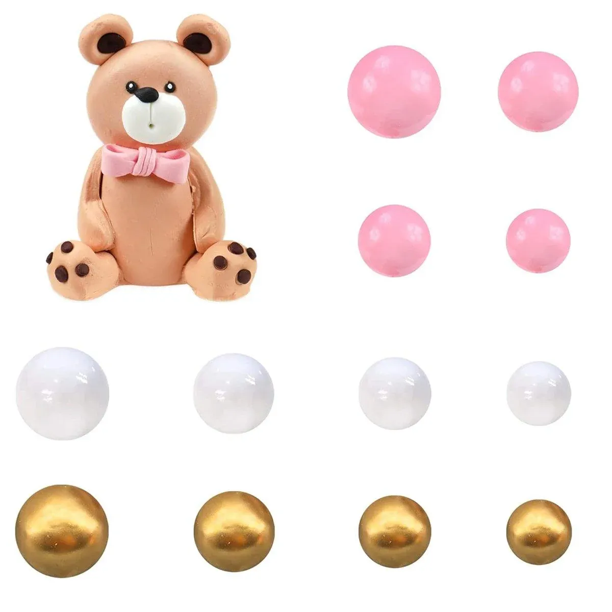 13pcs Teddy Bear Cake Decoration Set Party Birthday Teddy Bear Cake Topper โ image 2