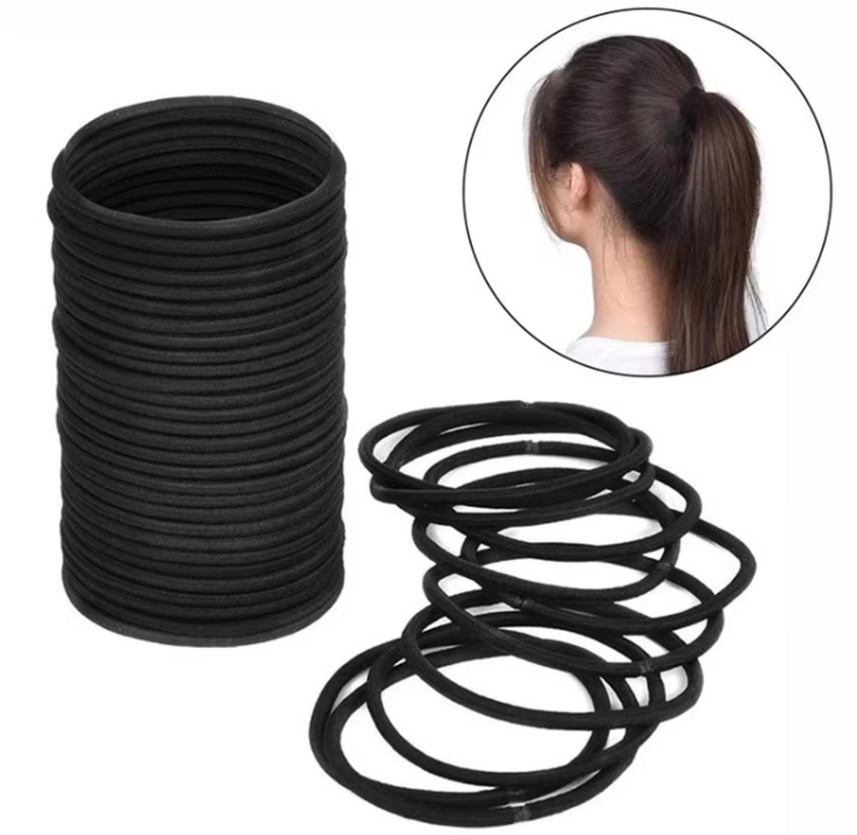 10x Hair Ties | Black