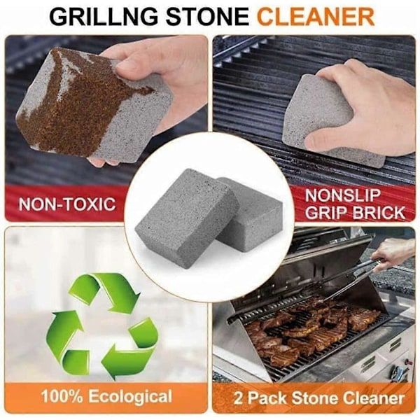 4-Pack Grill Cleaning Stone Blocks for BBQ Grill Plate and Flat Top — image 3