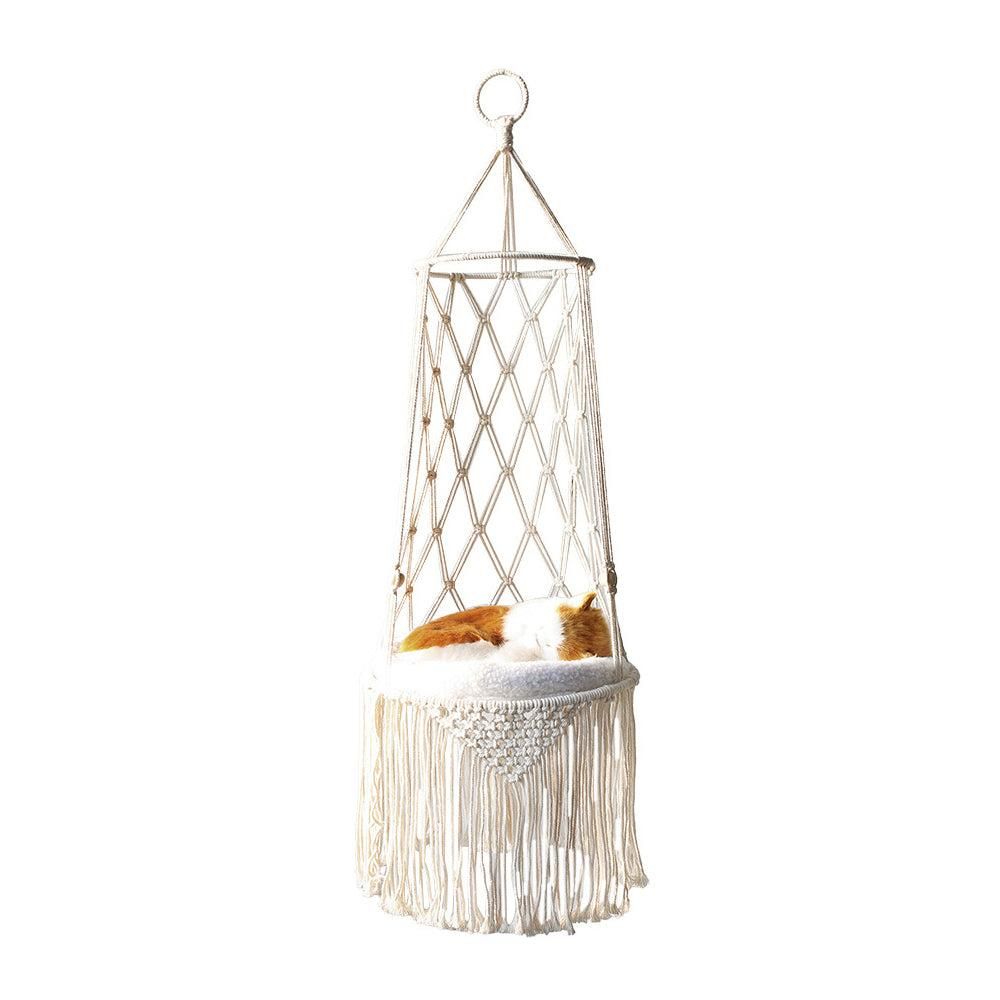 Pet Hammock Hanging Cat Bed Aerial Kitten Bed Sunny Window Seat Nest - L — image 3
