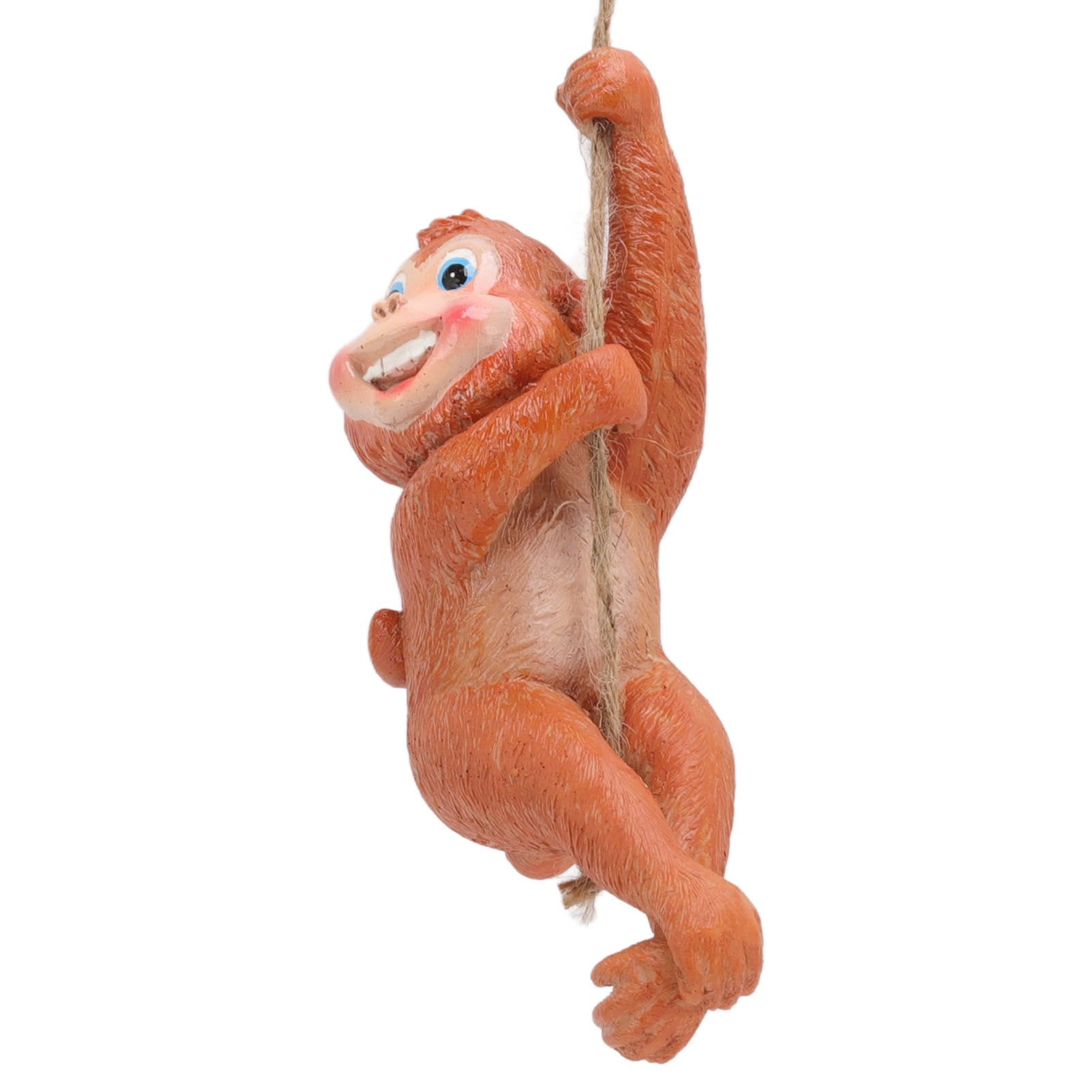 Swing Monkey Statue Ornament Resin Hand Painted Vivid Animal Sculpture Pendant for Garden — image 5