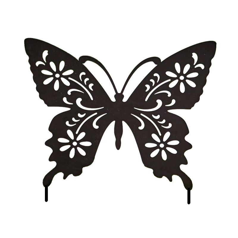 Black for Butterfly for Art Backyard Ornaments and Lawn Accessories Animals Stakes Garden Yard Art for Butterfly Decorations