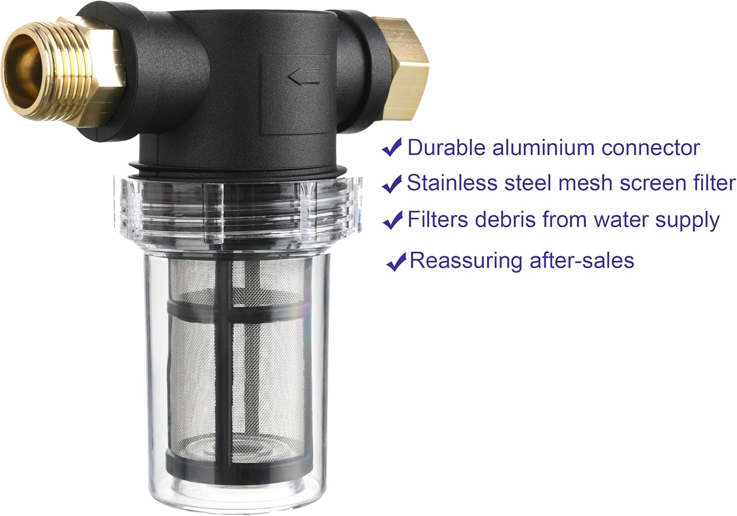 Garden Hose Filter for Pressure Washer inlet Water, Inline Filter for Sediment, 40 Mesh Screen, Extra 100 Mesh โ image 5