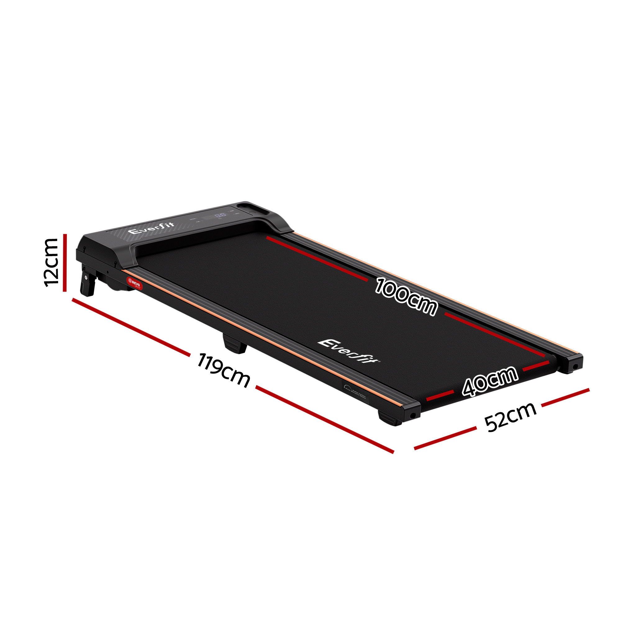 Everfit 3 in 1 Walking Pad Treadmill 12% Incline Under Desk Treadmills for Home Gym With 40cm Wide Belt Black โ image 2
