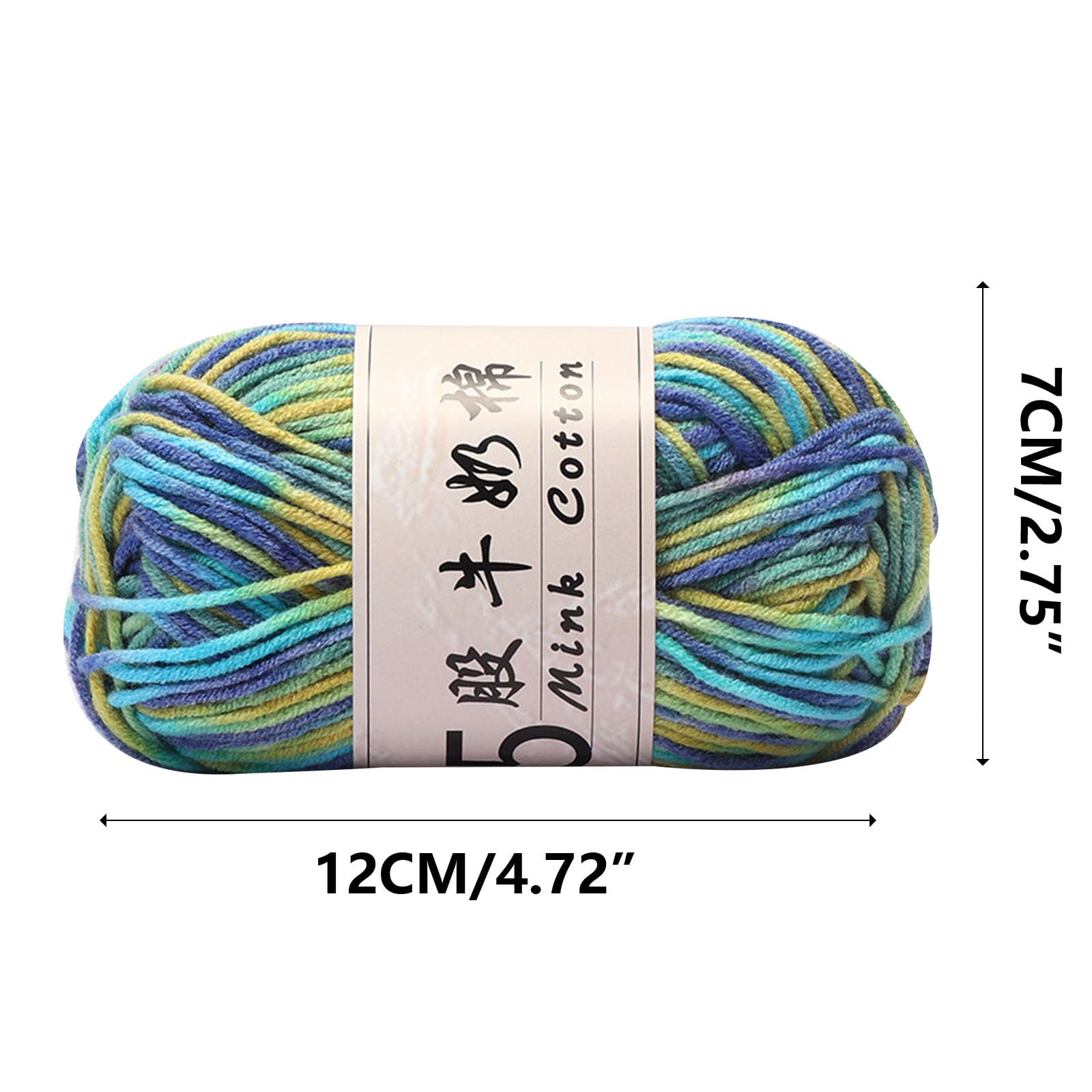 Cotton Yarn -Multi Colored Yarn Rainbows Crochet Yarn 50g/2.5oz,295 Yards,5 Strands,Lightweight Yarn For Crochet,Knitting and Crafts,24 Colors Color - 16 — image 4