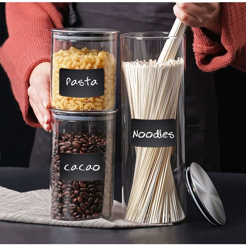 150 pcs Reusable Kitchen Organizer Labels Stickers Kit With Liquid Chalk Markers, Removable Blackboard Labels For — image 4