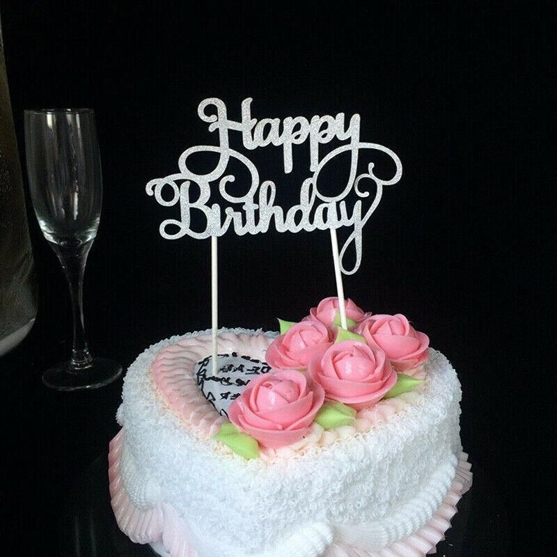 Happy Birthday Cake Topper Colour Printed Acrylic Party Decorations - Black-Deer โ image 6