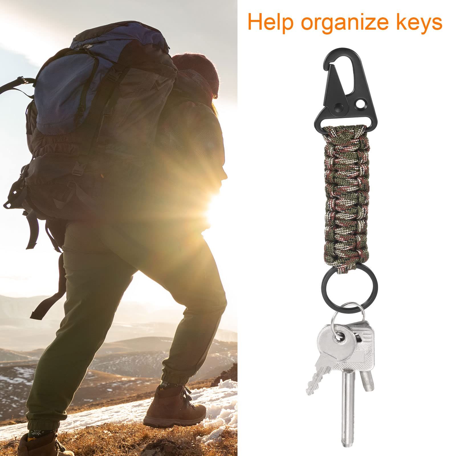 Umbrella rope climbing buckle woven pendant eagle beak keychain seven core umbrella rope woven umbrella rope jewelry keychain — image 4