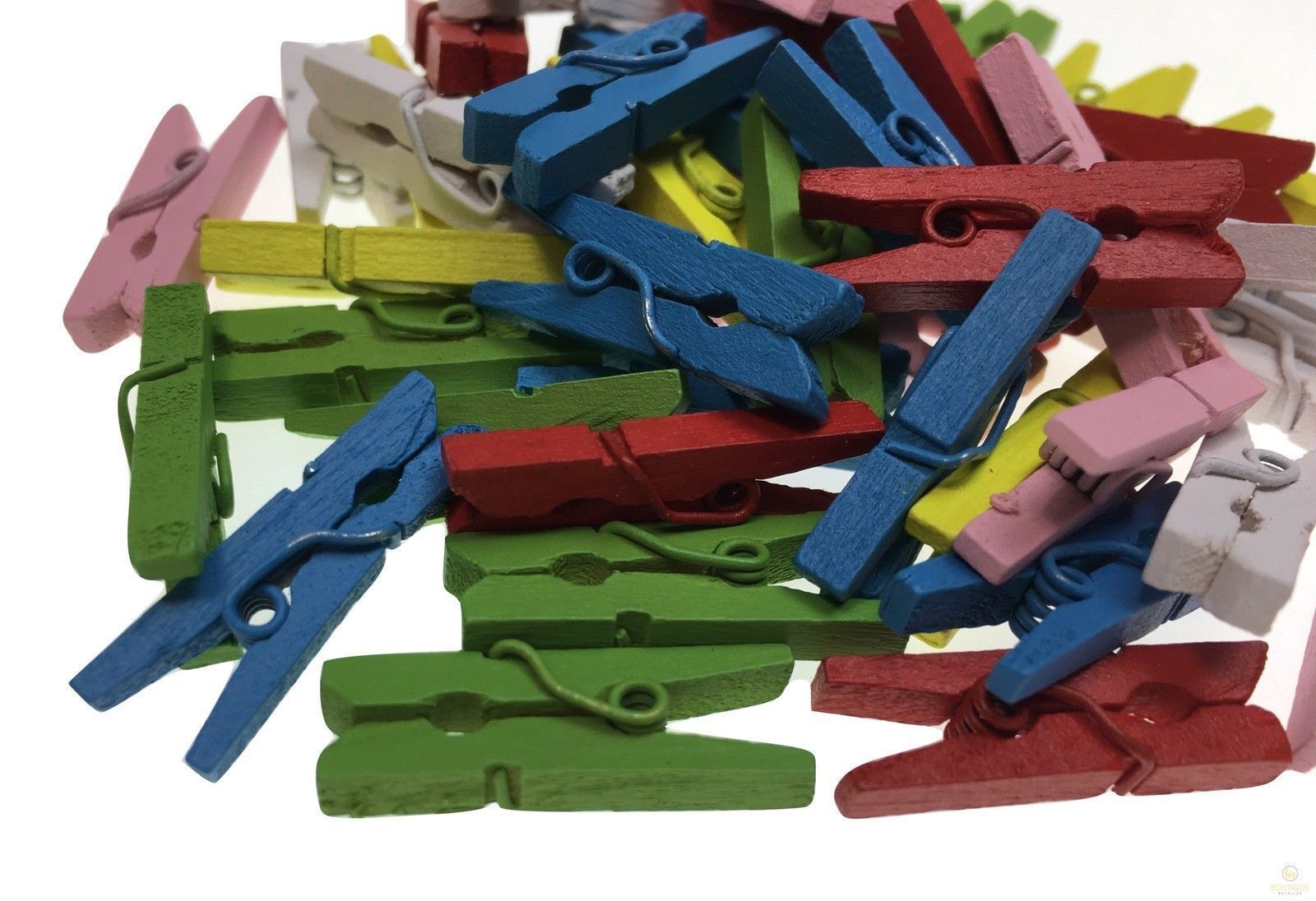 900pcs MINI WOODEN PEGS Natural Craft Baby Shower Clothes Pin Scrapbook 35mm โ image 3