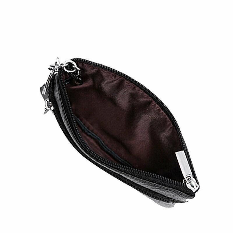 Coin Small Change Bag Card Wallet Pouch Zip Up Women Key Ring Leather Mini Purse - Pink โ image 4