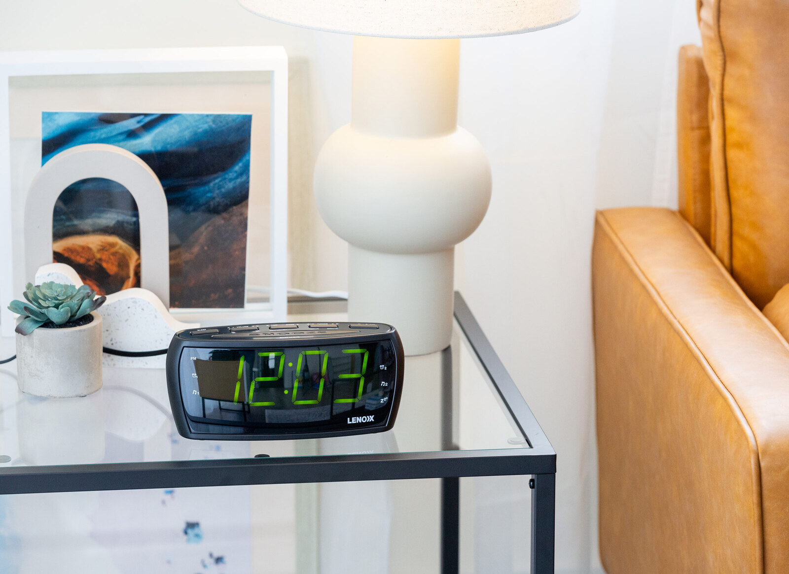 Large Number Alarm Clock & AM/FM Radio, Bold Green LED Time Screen — image 2