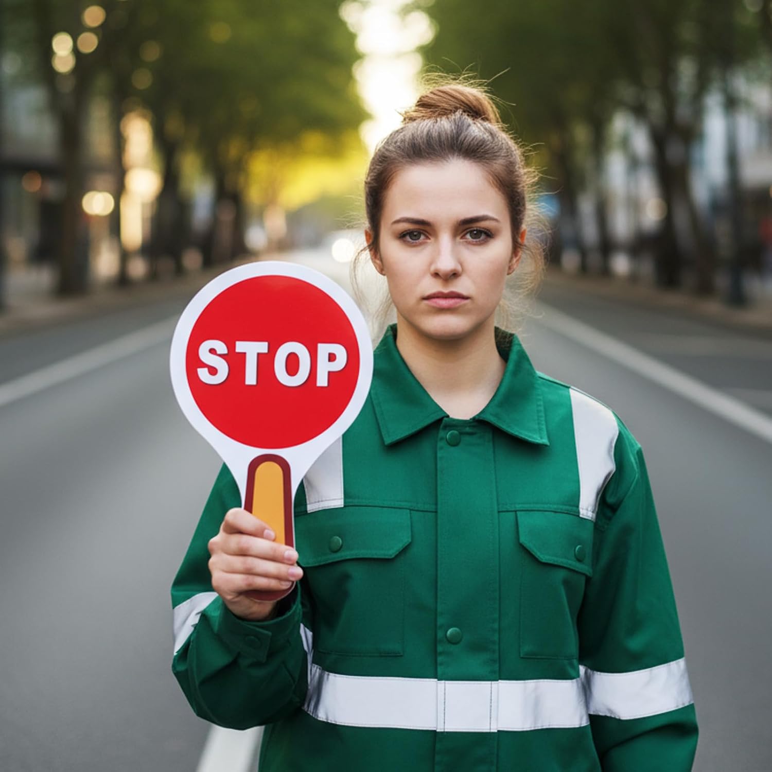 2Pcs Stop and Go Sign with Handle,Mini Stop Sign Double Sided for Guiding Teaching Traffic Safety — image 5