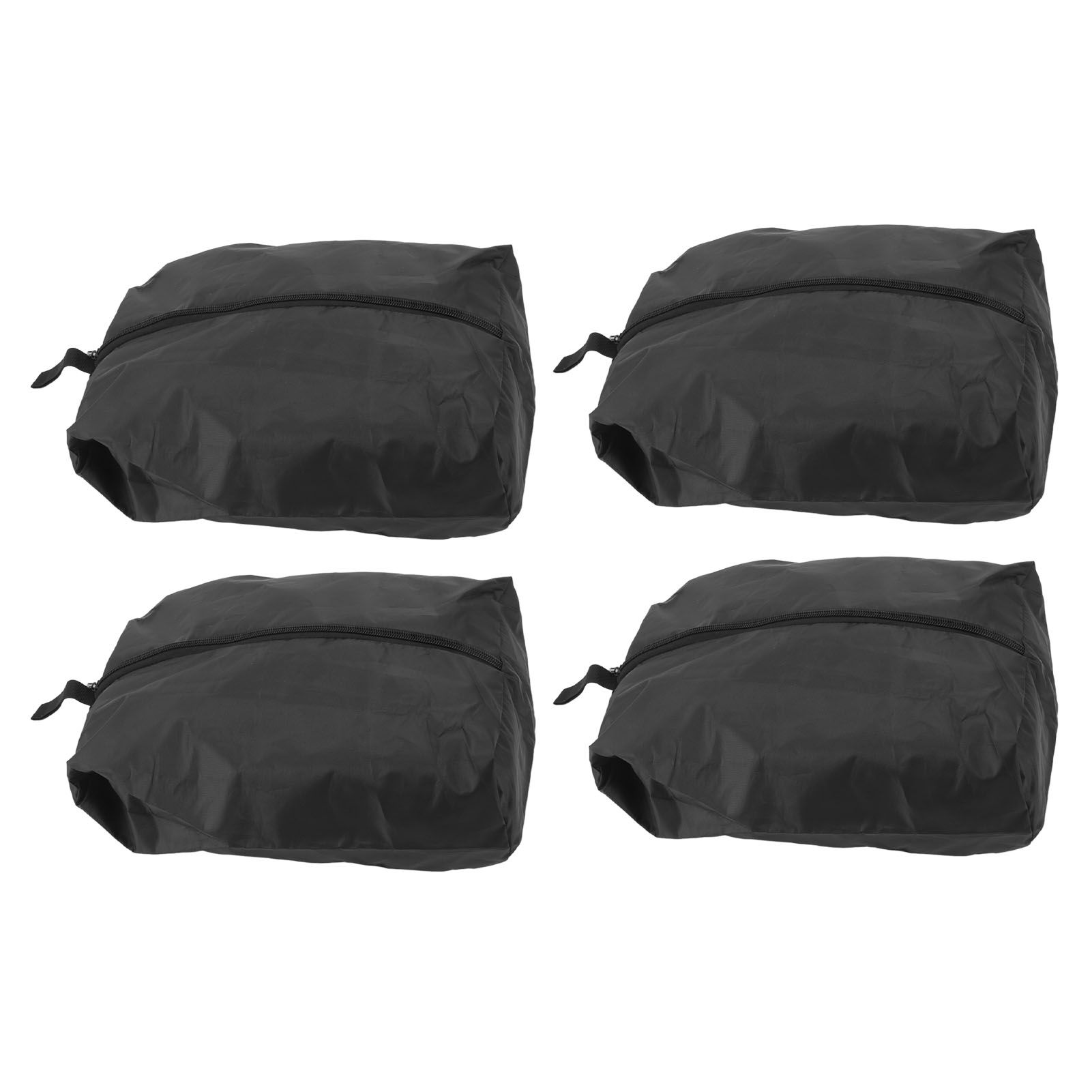 4PCS Travel Shoe Bags Large Capacity Waterproof Black Travel Clothes Storage Bag with Zipper for Home Travelling Gym 43x23CM โ image 3