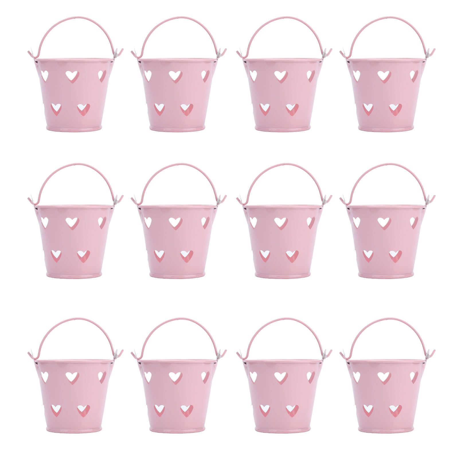 12pcs Mini Metal Bucket Hollow Heart Shaped Bucket with Handle for Candies Outdoor Flower Cosmetics โ image 5