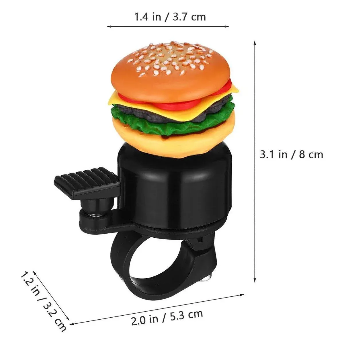 Cute Food Style Bicycle Bell Loud and Fun Handlebar Accessory - French fries — image 4