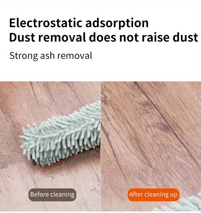 (Navy Blue) Household Cleaning Duster / Static Duster / Dust Sweeper / Telescopic & Non-Shedding / Washable / High-Reach Cleaning Tool / Cleaning Tools & — image 6