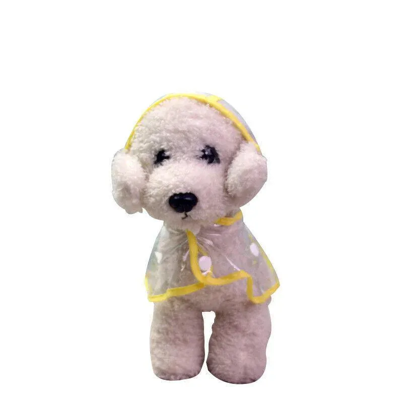 Puppy Waterproof Pet Dog Raincoat Jacket Clothes Vest Rain Outdoor Coat Hoodies Yellow - M