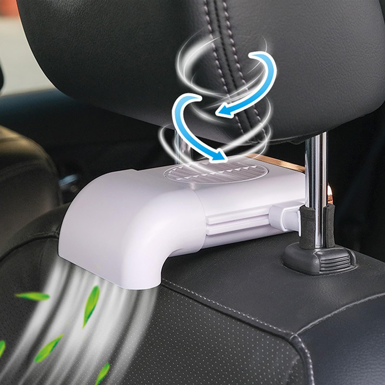 Car seat backrest 12V Car Seat Clip Fan, Portable AC 12 Volt Fans for Baby,Front seat USB Powered Fan for RV(White) โ image 3