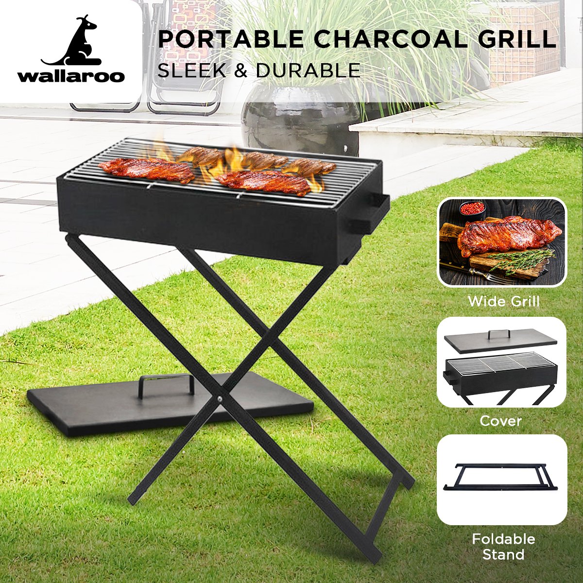 Wallaroo Charcoal BBQ Grill - Adjustable Height โ image 3