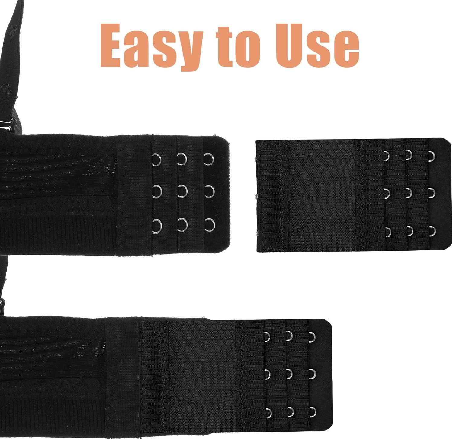 8Pcs Bra Extenders 3 Hooks, 4 × 0.8 Inch 3 Hook Bra Extender Adjustable Comfort Fit for Maternity and Sports Use (Multicolor) — image 4