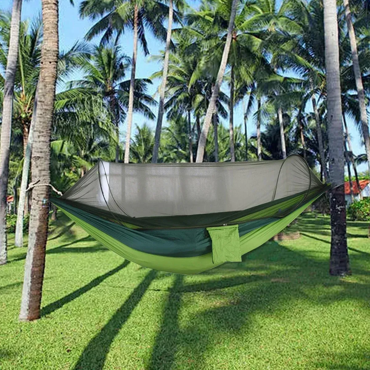 Camping Hammock Tent Set Double Outdoor Hanging Bed With Mosquito Net For Travel - Camouflage โ image 6